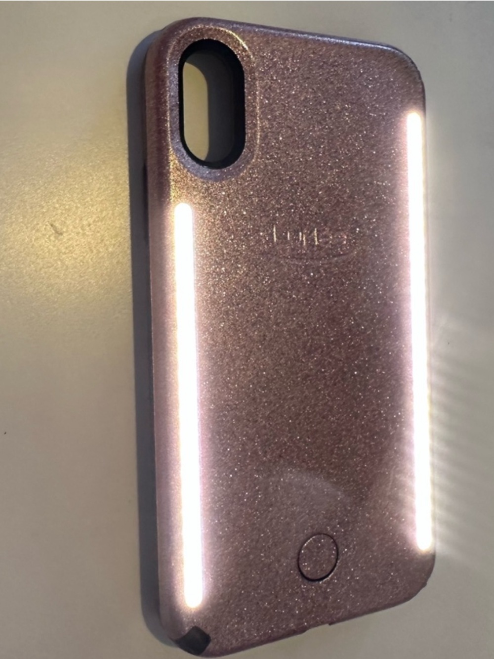 📱✨ Lights, camera, SELFIE 💁‍♀️💡💖  LuMee Pink Glitter Case for iPhone XR ✨📱